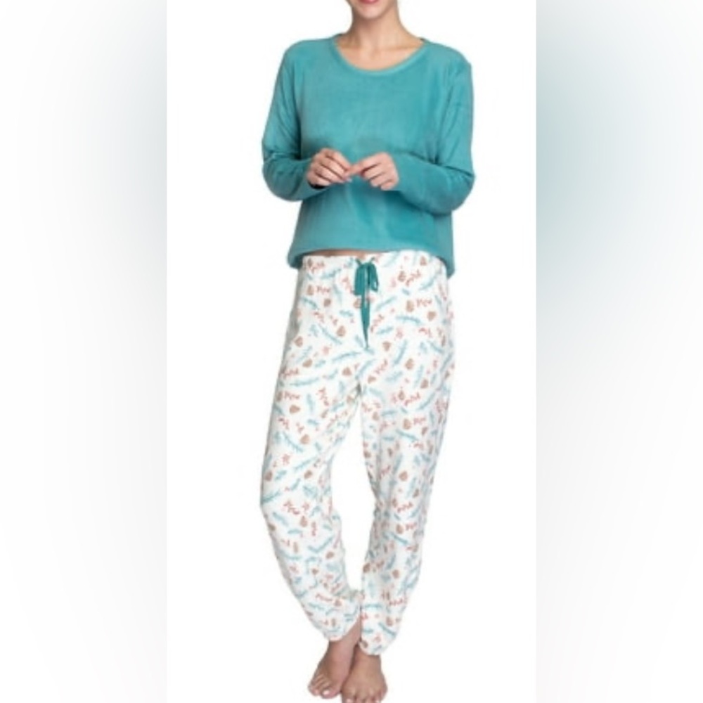 Hanes woman’s 2 pc pajamas Christmas themed medium